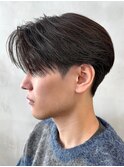センターパートウルフショートネープ襟足あり