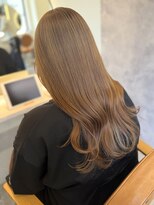 カノエ 福岡香椎店(canoe)&nbsp;艶髪 髪質改善 ミルクティーベージュ 韓国風 ロングヘア 巻き髪