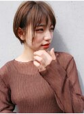 【マロンベージュ】"ナチュラルカワイイ"刈り上げボブ