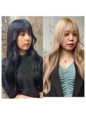 『絶対に馴染むシールエクステと顔周りレイヤーカット』