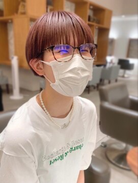 トップヘアーヒルズ 安城(TOP HAIR HILLS) 笑顔満点、ピンクショート!!/ベビーピンク/ベージュピンク