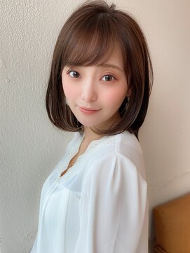 アフロート ディル(AFLOAT D'L) 20代30代40代大人かわいい小顔ボブ ひし形シルエット グレージュ