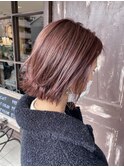 切りっぱなしボブ×ピンクラベンダーby平松