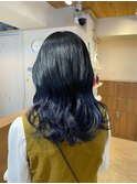ブルーブラックのグラデーションカラー♪