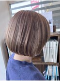 白髪ぼかし ブリーチオンカラー シアーベージュ