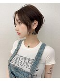 ボブヘア/レイヤーカット/ウエットヘア/オリーブベージュ/表参道