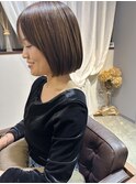 ショートボブ*耳掛けボブ*韓国風ボブ*ショコラブラウン*髪質改善