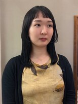 テテ ニコ(tete nico)&nbsp;【大前晴奈】地毛風カラー/オン眉前髪/ギザギザ前髪