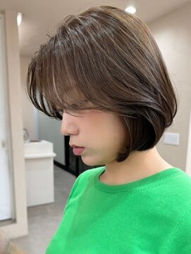 ドロシー 郡山桑野店(Dorothy) 黒髪ボブルフネビージュ小顔ワンレン