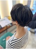 くせ毛風パーマとニュアンスハイライト