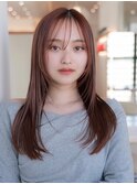 レイヤーカットくびれレイヤー顔周りレイヤー韓国ヘア小顔