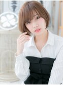 ミルクティーアッシュ前下がりボブマッシュc6上尾20代30代40代