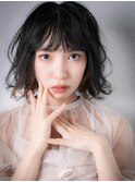 インナーカラーハイライトAラインボブパーマv戸田公園20代30代