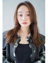 トクテ 高円寺(tokute) くびレイヤーエモージュ前髪ピンクベージュワンカール【高円寺】