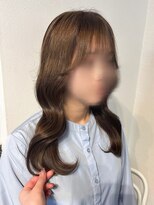 アンニュ(annuy)&nbsp;Instagram/annuy__o0 顔まわりカット/ベージュカラー／韓国巻き