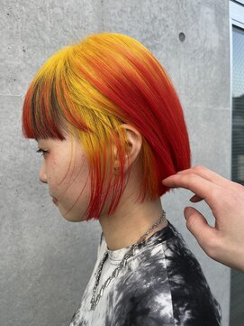 トーキョー オタクヘアー(TOKYO OTAKU HAIR) イエロー×オレンジルーツカラー