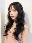 グレーブラック　ハッシュカット　韓国ヘア