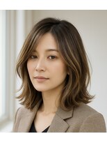 タネ 八尾河内山本店(Tane)&nbsp;大人レイヤーボブ×柔らかハイライト