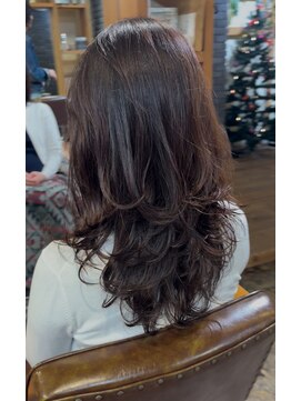 レイヤーカット×デジタルパーマ