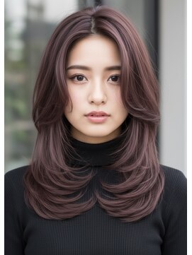 チャチャブラン(cha-cha Blanc) くすみラベンダー×大人レイヤー