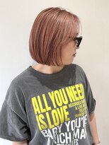フォーク FOLK 【FOLK】透明感コーラルピンク☆似合わせミニボブ♪