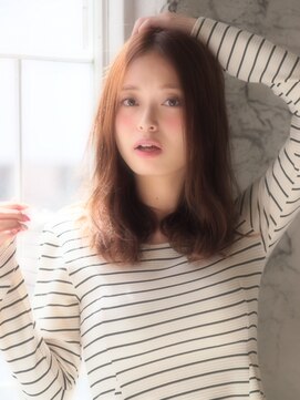 フローレント(florent) 「やわらかなキュートミディ」ラフウェーブセミディ