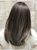 大人かわいいハイライト/グレージュブラウンハイライト