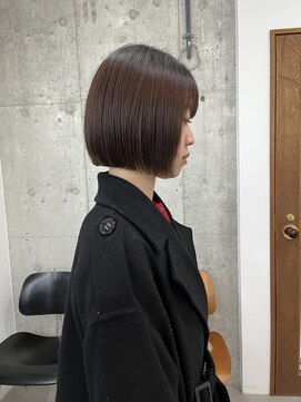 サクラ 岐阜(SAKURA) 首が綺麗に見えるボブ　切りっぱなしボブ　髪質改善カラー