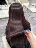 *レッドカラー×髪質改善トリートメント*(艶カラー/縮毛矯正)