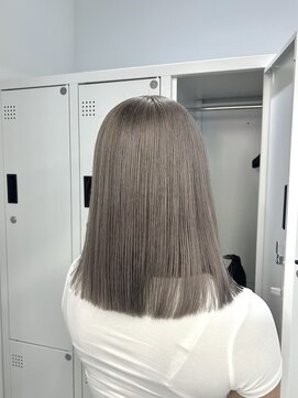 ペレ 栄店(PELE) デザインカラー/レイヤーカット/ウェットヘア/オリーブベージュ