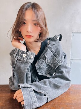 レニーバイエース(LANY by ACE) LANY横浜 韓国風前髪×オリーブベージュ