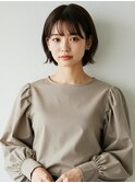 抜け感シースルーボブ20代30代40代50代(梅田)