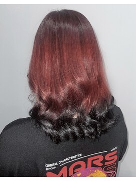 ルシードスタイルベル(LUCID STYEL BELLE) ボルドー×ブラックエンドカラー