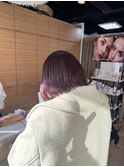 【秋冬♪】ボブ+ボルドーカラー