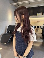 エマノン(EMANON) 福岡天神 ブリーチなしカラー ワインレッド 20代 30代 40代