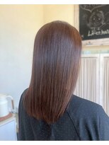 リエットヘア(Lie et.hair) イルミナカラー×ヘッドスパ でサラ艶ストレート