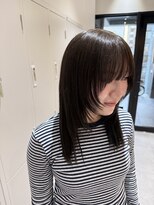 フレームプラス 天王寺あべの店(FRAME+)&nbsp;ダークグレージュ×ハッシュカット