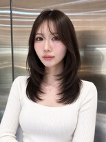 シー バイ ロンド 新宿(Sea by Lond)&nbsp;ワンホンレイヤ ー×ダークブルー[デジタルパーマ/ボブ/韓国]