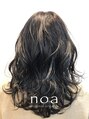 ノア(noa)&nbsp;抜け感レイヤード/ダークブルージュ/ボタニカルパーマ