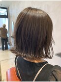 crenierで作るやんわりグレージュの外ハネボブ●