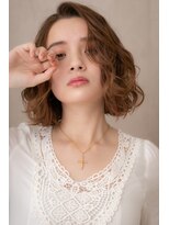 カバーヘア ブリス 戸田公園西口店(COVER HAIR bliss)&nbsp;大人可愛いくせ毛風外ハネＡラインボブ301Y戸田公園10代20代30代