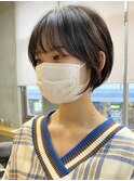 丸みショートボブ 大人かわいい 前髪あり 髪質改善 オージュア