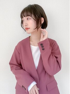 オーブ ヘアー カラ 今福鶴見店(AUBE HAIR cara) 20代・30代_耳掛けボブ