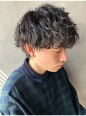 束間_波巻きツイストスパイラルツーブロックマッシュ