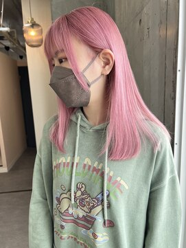 ラニヘアサロン(lani hair salon) 【天神/大名】ペールピンク【ハイトーン】