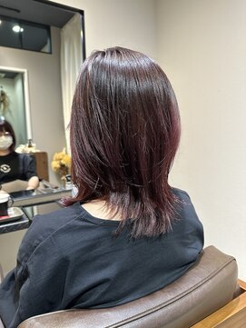 ワ ヘアー(wa-hair) レイヤーボブ×ベビーピンク×２０代髪質改善×ブリーチあり