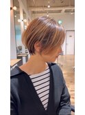 大人かっこいい丸みのショートボブ/茅ヶ崎
