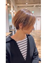 ホヌン 茅ヶ崎(Honnun) 大人かっこいい丸みのショートボブ/茅ヶ崎