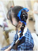 推し活 ライブ 量産型三つ編みツインテールメリボンxパール