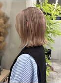 【GEEKS渋谷】ミルクティーベージュ/伸ばしかけボブ/冬ヘア/小顔